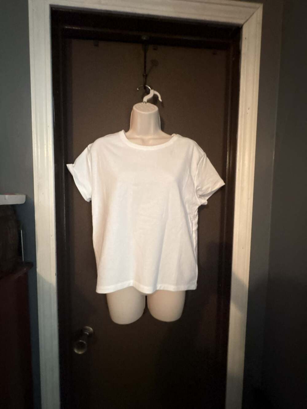 Fit Collective Women's White Short Sleeve T-Shirt with Open Back Detail